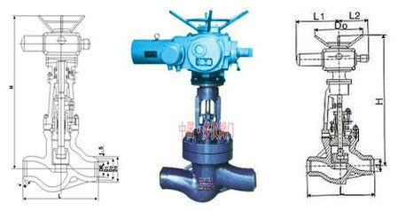 电动焊接截止阀结构图