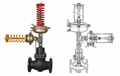 自力式压力、压差组合阀结构图